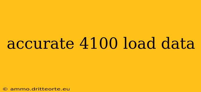 accurate 4100 load data