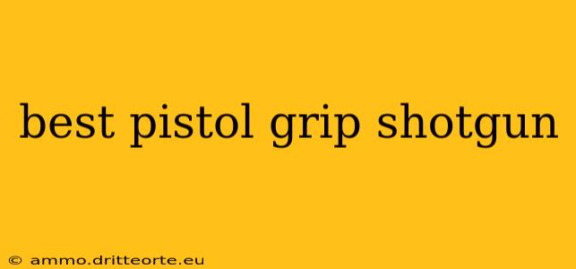 best pistol grip shotgun