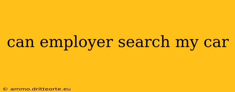 can employer search my car