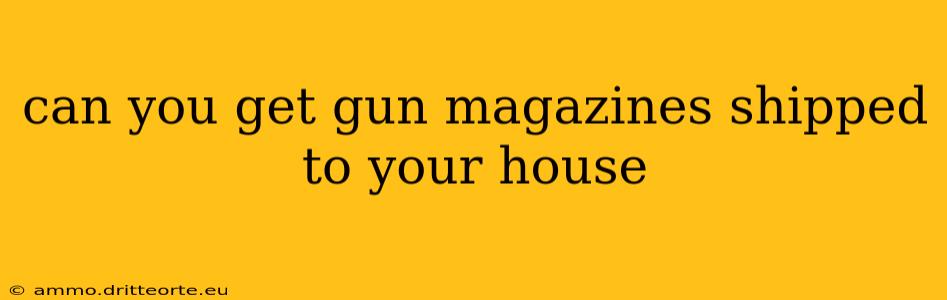 can you get gun magazines shipped to your house