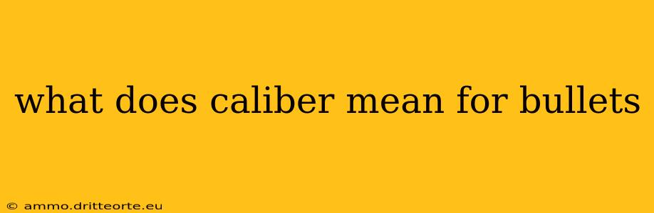 what does caliber mean for bullets